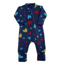 Pijama Macacão Bebê Soft Manga Longa Estampado Inverno