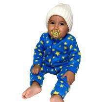 Pijama Macacão Bebê Soft Manga Longa Estampado Inverno