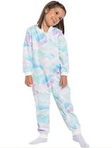 Pijama Macacão Com Zíper Em Soft Nuvens - Vrasalon Pijama Macacão Com Zíper Em Soft Nuvens - Vrasalon