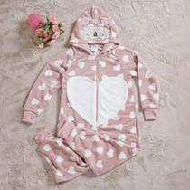 Pijama Macacão de Plush GG Adulto Quentinho - Bene Casa