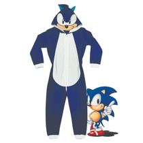 Pijama Macacão Fantasia Personagem Adulto Tam P ao GG e Azul
