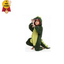 Pijama Macacão Infantil Dinossauro Kigurumi Inverno