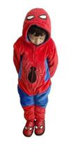 Pijama macacão kigurumi Infantil homem aranha oficial marvel 7 a 8 Anos