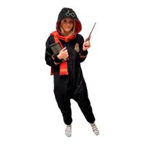 Pijama Macacão Kigurumi Traje Hogwarts Harry Potter P