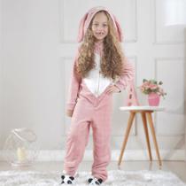 Pijama Macacão Plush Infantil 4 Quentinho COELHINHO - UseDue