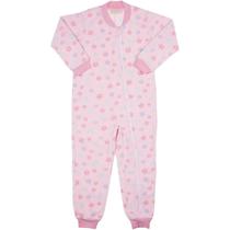 Pijama Macacão Soft Rosa Estrelas Pijama Macacão Soft Rosa Estrelas