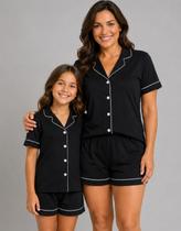 Pijama Mãe e Filha Combinando Conjunto Americano Algodão Premium Blogueira Pijama Mãe e Filha Combinando Conjunto Americano Algodão Premium Blogueira