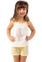 Pijama Malha Alça Infantil Curto Short e Regata