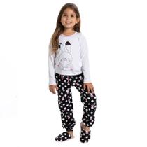 Pijama Malha Estampada Coelho Silk Infantil