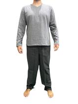 Pijama malhafil masculino longo moletinho calça flanela