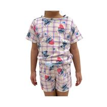 Pijama Malwee Disney Menina Verão 130034 Azul Stitch