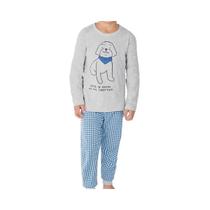 Pijama Malwee Kids Menino Manga Longa 1000126780 Mescla Cinza