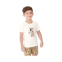 Pijama Malwee Kids Menino Meia Manga 30889 Branco Off