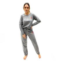 Pijama malwee manga longa moletom feminino