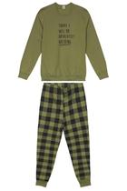 Pijama malwee masculino de inverno longo em moletom 106464