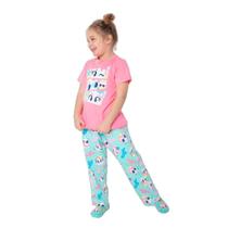 Pijama Manga Curta Algodão Menina Unicórnio Aloha - Puket