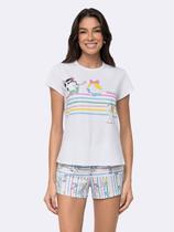 Pijama Manga Curta Bia Listras