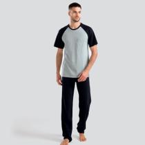 Pijama Manga Curta com Calça Mash Adulto Masculino 801.05 Pijama Manga Curta com Calça Mash Adulto Masculino 801.05