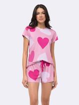 Pijama Manga Curta com Short em Malha Perfect Touch Pijama Manga Curta com Short em Malha Perfect Touch