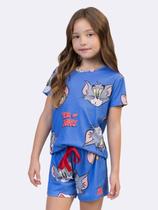 Pijama Manga Curta Infantil Tom e Jerry Fun