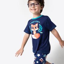 Pijama Manga Curta Kids Menino Puket Visco Raposa Like a Fox 030402349