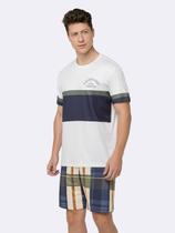 Pijama Manga Curta Masculino com Bermuda Midnight Heritage Pijama Manga Curta Masculino com Bermuda Midnight Heritage