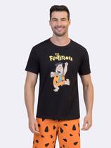 Pijama Manga Curta Masculino Flintstones Bedrock Vibes Pijama Manga Curta Masculino Flintstones Bedrock Vibes