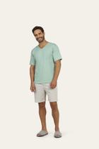 Pijama Manga Curta Masculino Gravataria em Malha Mescla - Lua Encantada