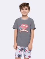 Pijama Manga Curta Masculino Infantil Superman