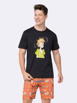 Pijama Manga Curta Masculino Scooby-Doo com Bermuda