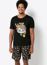 Pijama Manga Curta Masculino Viscolycra Harry Potter - Puket