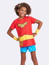 Pijama Manga Curta Mulher Maravilha