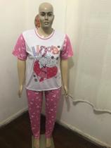 Pijama manga curta plus size