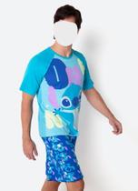 Pijama Manga Curta Viscolycra Masculino Stitch Puket