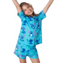Pijama Manga Curta Viscose Menina Stitch - Puket