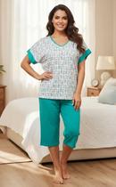 Pijama Manga Japonesa C/capri Plus Size Corte Grande Gg- Eg