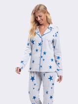 Pijama Manga Longa Aberto Americano Shine like a Star