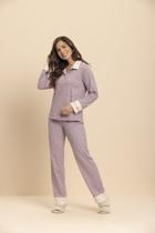 Pijama Manga Longa Aberto Estrelada em Algodão - Lua Encantada