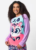 Pijama Manga Longa Adulto Feminino Onça Fantástica Puket Tamanho:P Pijama Manga Longa Adulto Feminino Onça Fantástica Puket Tamanho:P