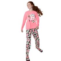 Pijama Manga Longa Algodão Menina Teen Vaca Chocolate Puket Tamanho:8 Pijama Manga Longa Algodão Menina Teen Vaca Chocolate Puket Tamanho:8