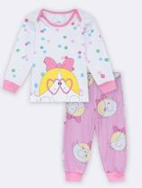 Pijama Manga Longa Bebê Bia Faces Rosa Pijama Manga Longa Bebê Bia Faces Rosa