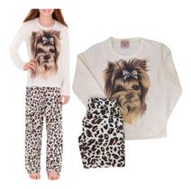 Pijama Manga Longa Bebê Feminino Lua Encantada 1253