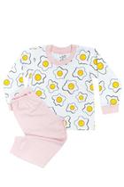 Pijama Manga Longa Bebe Menina - Ovo Rosa Bebê