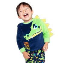 Pijama Manga Longa Bebê Menino Soft Jacaré Jungle - Puket