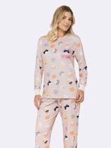 Pijama Manga Longa Cat Amour