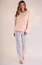 Pijama Manga Longa com Calça em Moletinho- 50224