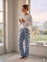 Pijama Manga Longa Feminino Calça Estampada Outono Inverno Pijama Manga Longa Feminino Calça Estampada Outono Inverno