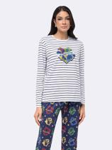 Pijama Manga Longa Hogwarts com Estampa Metalizada