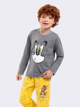 Pijama Manga Longa Infantil Masculino Tom, What!