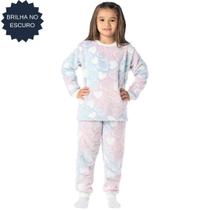 Pijama Manga Longa Infantil Ultra Soft Brilha No Escuro